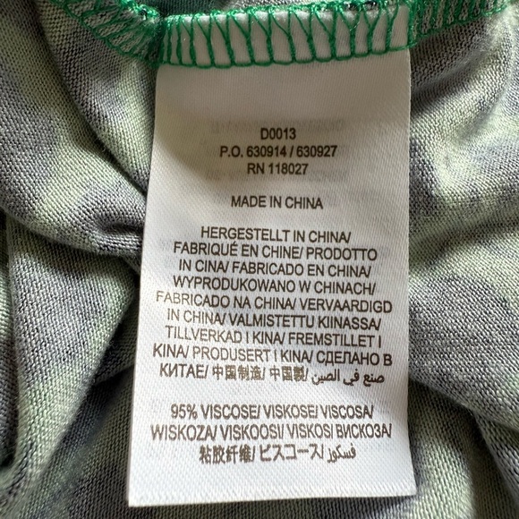 Boden Evelyn Jersey Long Sleeve Midi Dress in Green & Navy Print Size 16/18R - Picture 10 of 11